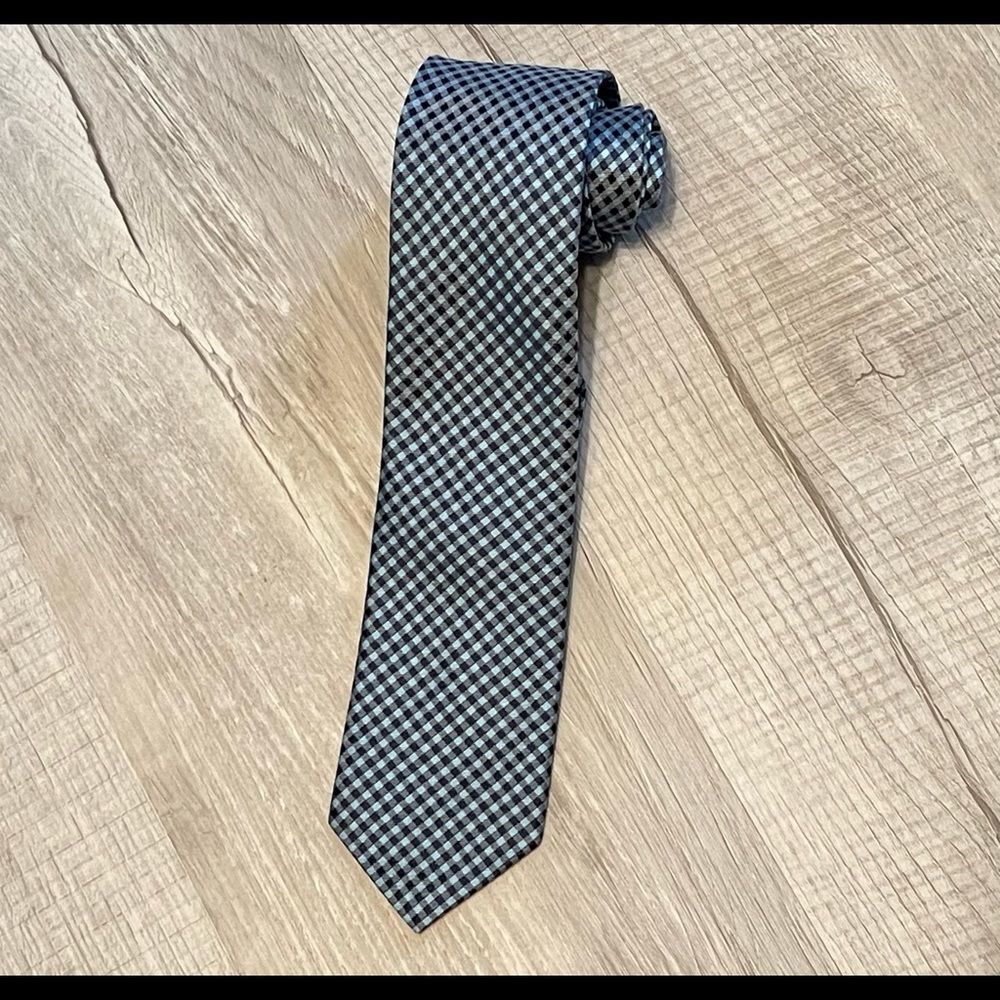 Neiman Marcus blue plaid tie